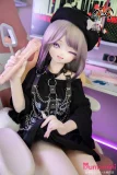 MOZU 141cm Dカップ 優愛 バスト大 パンク系 アニメ風ラブドール マイク持ち姿  正面アップ