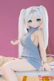 MWGIRL 85cm バスト大 二次元系ラブドール ワンピーススタイル 座り姿 側面ビュー ナチュラル肌