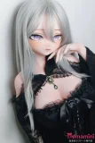 Elsababe 魔女風 二次元美少女 黒田梨奈 RAD039 140cm 白髪ロング 可愛い表情  二次元アダルトドール