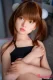 J-cute 137cm  AGB08 衣音ヘッド ブラウンヘア ツインテール 黒色キャミソール フルシリコン製 リアル美少女ラブドール