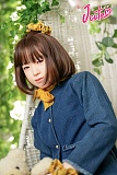 デニムコーデ Jcute 美峰 149cm 等身大ラブドール 短髪美少女 側面座り姿