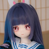 XYGO 141cm Cカップ R04ヘッド 艾莉 黒髪 サイドポニー ブルーアイ メイド風アニメラブドール 宣伝写真はシリコンヘッド＋TPEボディ カスタマイズ可能