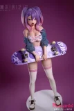 紫髪ツインテール BCDOLL 146cm スケボー持ちの美少女 等身大ラブドール 舌出しポーズ