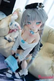 MWGブランド 絵里 ブラックベレー帽スタイル カバン持ち姿 上目線 白肌美少女 二次元ダッチワイフ