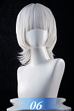 BCDOLL 【NSシリーズ】N01Aヘッド あやか （Ayaka） 146cm Cカップ  シルバーグレーヘア うさ耳付き アニメ風リアルドール フルシリコン製 カスタマイズ可能