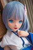 BCDOLL 【NSシリーズ】N01Aヘッド あやか （Ayaka） 146cm Cカップ  シルバーグレーヘア うさ耳付き アニメ風リアルドール フルシリコン製 カスタマイズ可能