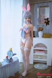 BCDOLL あやか 146cm Cカップ シルバーへア 二次元ラブドール正面全身 セクシー衣装