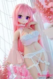 MWGirl 桃桃 紫色の瞳 フリル衣装を着た美少女 正面アピール 可愛らしい立ち姿 リアルラブドール