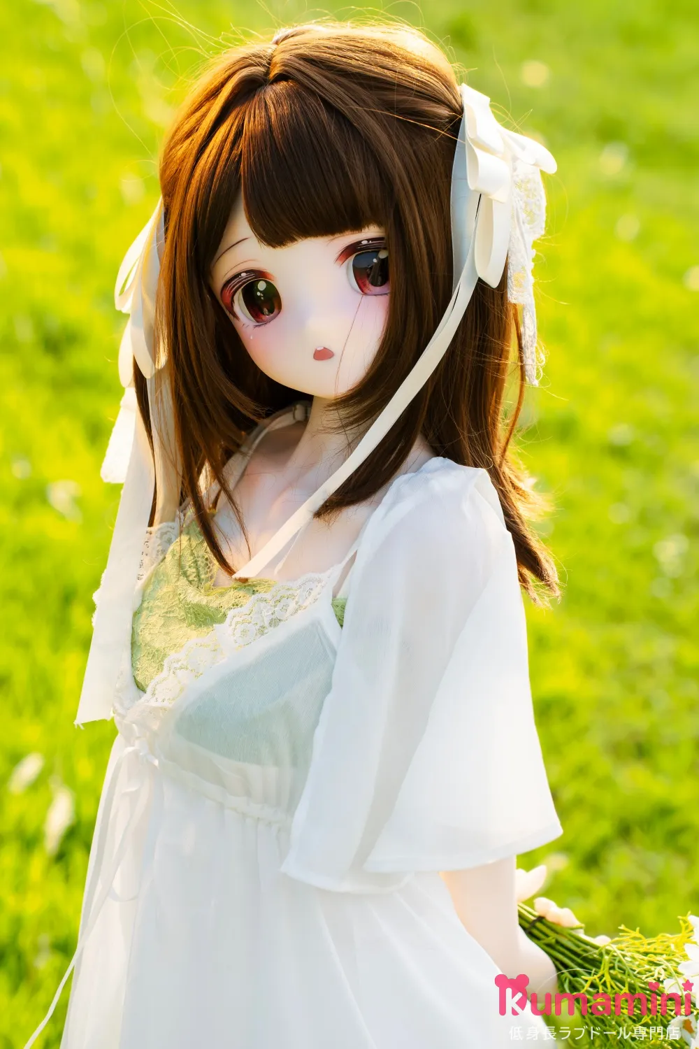 XYGO 141cm Cカップ R02ヘッド ブラウンヘア 大きな瞳を持つ二次元美少女 清楚系アニメラブドール 宣伝写真はシリコンヘッド＋TPEボディ カスタマイズ可能