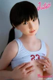J-cute 澪 スポーティー衣装 服を上にあげた姿 側面ビュー 可愛い笑顔 美少女ラブドール