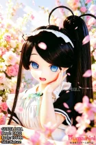 GUAVADOLL DM02ヘッド 136cm AAカップ 黒髪ポニーテール 可愛い美少女 メイド風アニメラブドール ソフトビニール製ヘッド+TPE製ボディ カスタマイズ可能 宣伝写真にはAI加工あり