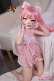 MOZU DOLL 二分  愛莉 ピンクヘア 猫耳美少女 ふんわりとした可愛いアニメラブドール ソフトビニール製ヘッド＋TPE製ボディ 肌色＆眼球色＆メイク＆ウィッグ＆衣装は宣材写真と同じ 衣装は三種も選択可能
