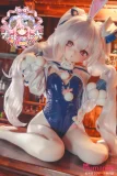 Croissant Doll 拉菲 141cm AAカップ うさ耳コスチューム アニメラブドール 銀髪 可愛い座りポーズ