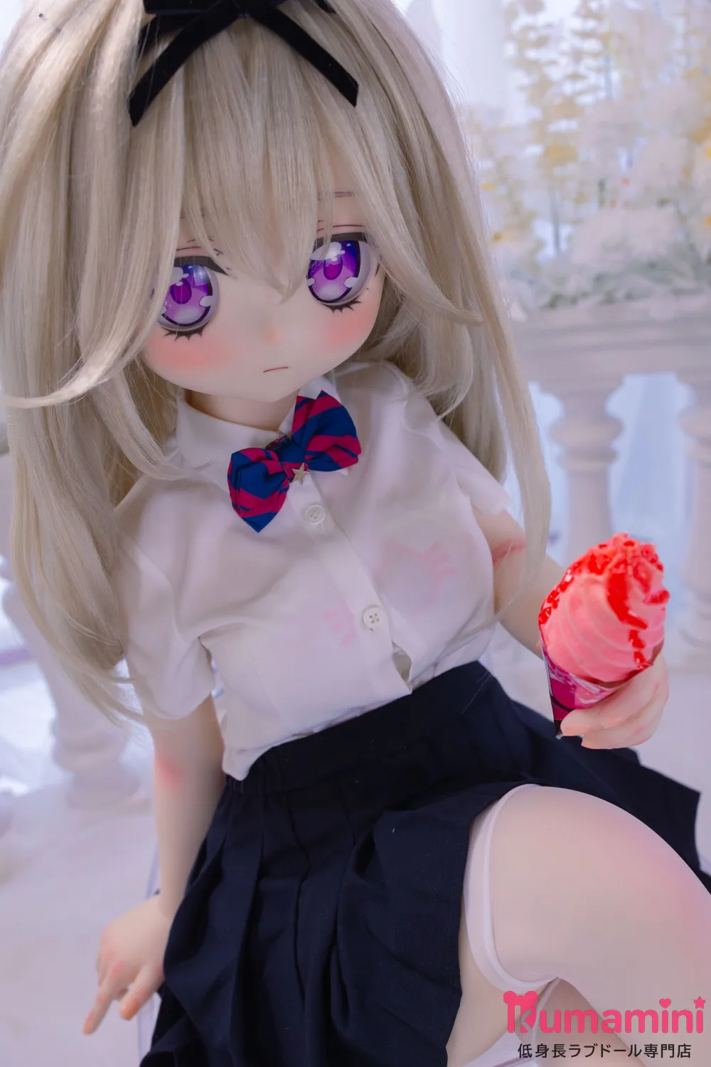 MW Girl(魔物姫)  115cm 瑠瑠香 銀髪ロングヘア 紫瞳 かわいい二次元ダッチワイフ 宣伝画像はフルシリコン製 バスト大