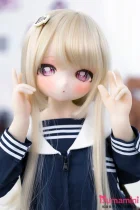 XYGO 90cm AAカップ 悠米ヘッド  金髪ロング セーラー風衣装を着た美少女 可愛い二次元ラブドール 宣伝写真はソフトビニールヘッド＋TPEボディ 宣伝写真と同じ衣装も付属 カスタマイズ可能