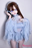 Elsa Babe 140cm-M RAD021 水城理沙Mizuki Risaヘッド ブラウンヘアとブルーアイ 優雅なシフォンスタイルのアニメ美少女 フルシリコン製  カスタマイズ可 宣伝写真はピンク肌