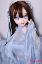 Elsa Babe 140cm-M RAD021 水城理沙Mizuki Risaヘッド ブラウンヘアとブルーアイ 優雅なシフォンスタイルのアニメ美少女 フルシリコン製  カスタマイズ可 宣伝写真はピンク肌