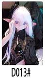 WMdoll 141cm GE-001ヘッド パープルヘアとブルーアイ 白ドレスを着た美少女アニメ美少女 フルシリコン製 カスタマイズ可能 二次元ラブドール