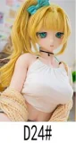 WMdoll 141cm GE-001ヘッド パープルヘアとブルーアイ 白ドレスを着た美少女アニメ美少女 フルシリコン製 カスタマイズ可能 二次元ラブドール