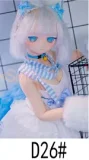 WMdoll 141cm GE-001ヘッド パープルヘアとブルーアイ 白ドレスを着た美少女アニメ美少女 フルシリコン製 カスタマイズ可能 二次元ラブドール