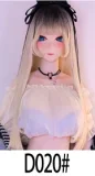 WMdoll 141cm GE-001ヘッド パープルヘアとブルーアイ 白ドレスを着た美少女アニメ美少女 フルシリコン製 カスタマイズ可能 二次元ラブドール