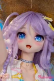 WMDOLL 141cm GE-001 パープルヘアの美少女 アニメラブドール 正面顔アップ 可愛い表情