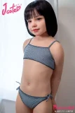 Jcute 124cm AGB36 ボーダー柄コーデ リアルラブドール 可愛い美少女 立ち姿 側面