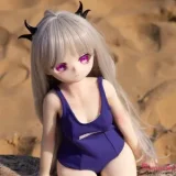 XYGO 90cm AAカップ 結衣（ユイ）金髪 和風コーデの二次元美少女 可愛いラブドール 宣伝写真はソフトビニールヘッド＋TPEボディ 宣伝写真と同じ衣装も付属 カスタマイズ可能