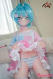 121cm 咲初 mozu パンチラ姿 青白の縞模様の下着 二次元美少女 ロリ系 リアルダッチワイフ
