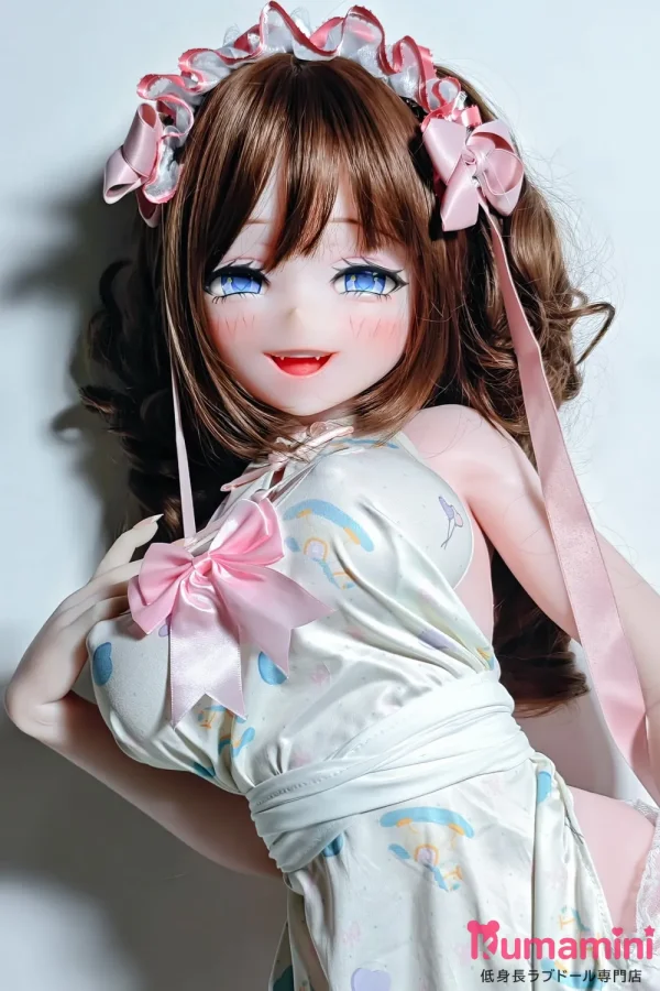 Elsa Babe 144cm RAD025 花坂由香Hanasaka Yuka ブラウンカールヘアとブルーアイ 可愛いアニメフェイスの美少女ラブドール 宣伝写真はピンク肌 144cm-M