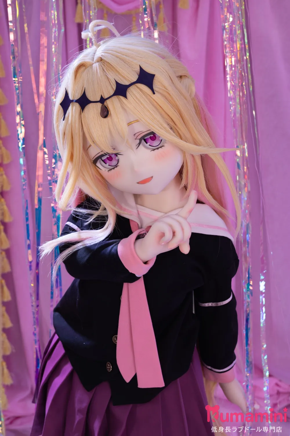 MW Girl(魔物姫)  115cm バスト中 路路可 金髪ロング 制服スタイル 可愛いアニメ美少女 フルシリコン製 二次元ラブドール
