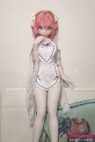 白フリル衣装のアニメフェイスドール 可愛いラブドール