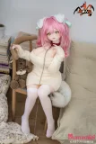 ピンクヘア MOZU 121cm 佩佩 座りポーズ 正面全身 可愛い美少女 アニメダッチワイフ