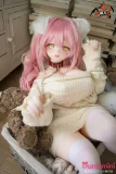 121cm 犬耳スタイル 等身大ラブドール ニットスタイル 座り姿 指さしポーズ