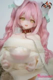 MOZU DOLL 121cm 佩佩 犬耳アクセ ニット衣装 可愛いアニメ美少女 二次元ラブドール お椀を持つ姿