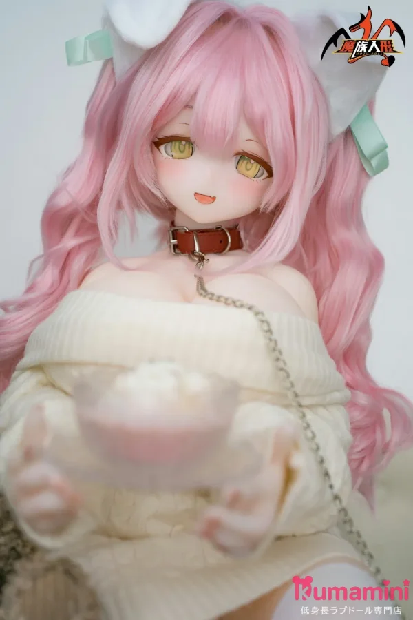MOZU DOLL 【SR級】 121cm 佩佩 犬耳アクセ ピンクヘア 可愛い犬系美少女 アニメラブドール ソフトビニール製頭部+TPE製ボディ カスタマイズ可能