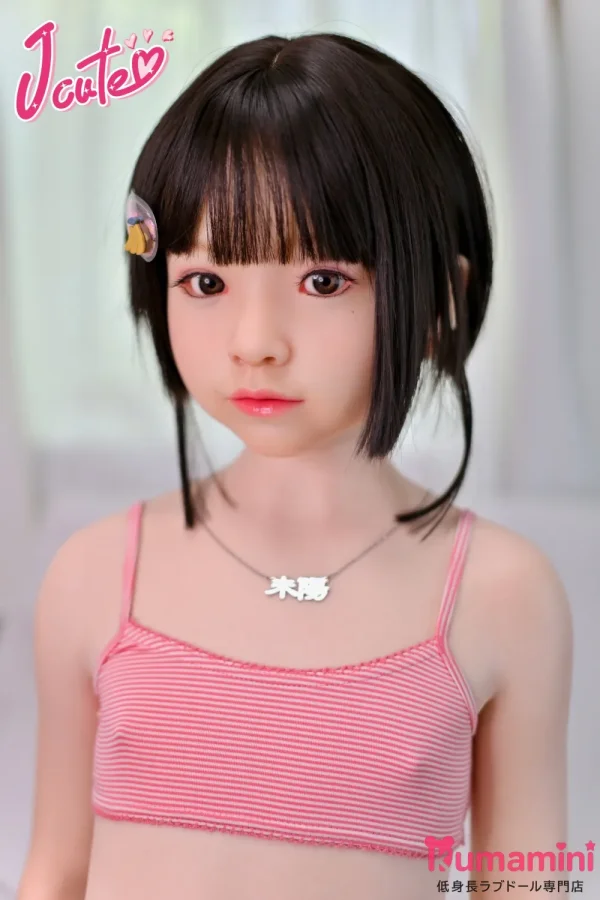 J-cute 128cm AGB38 未陽ヘッド 黒髪ショート 可愛いヘアピン付きの美少女 フルシリコン製 リアルアダルトドール カスタマイズ可能