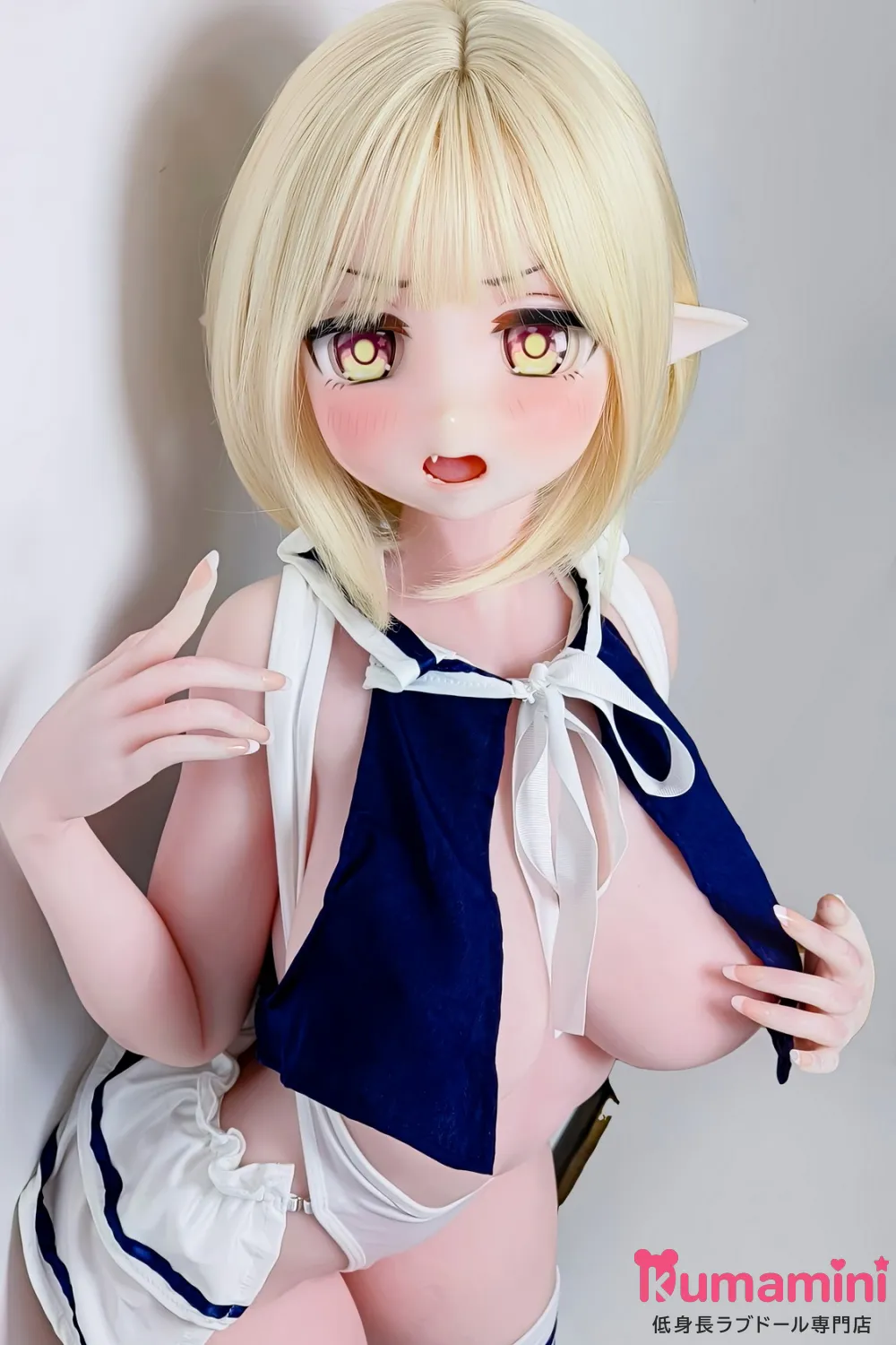 Elsa Babe 140cm M RAD053 朝比奈小枝Asahina Sae 金髪ショート エルフ耳付き セクシー衣装の美少女 可愛いアニメラブドール 宣材写真は140cm M ピンク肌 ボディー選択可能