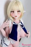 Elsababe 140cm RAD053 朝比奈小枝 二次元ラブドール 金髪スタイル セクシー衣装 口開け表情 正面上半身