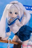 MWGirl 85cm 小枝 アニメフェイス 膝附姿 白い帽子付き ミニラブドール セーラー服美少女