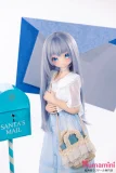 モフモフバックを持つリアルドール 145cm 正面立ち姿