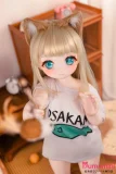 可愛い笑顔のリアルドールブルーアイ 猫耳アクセス