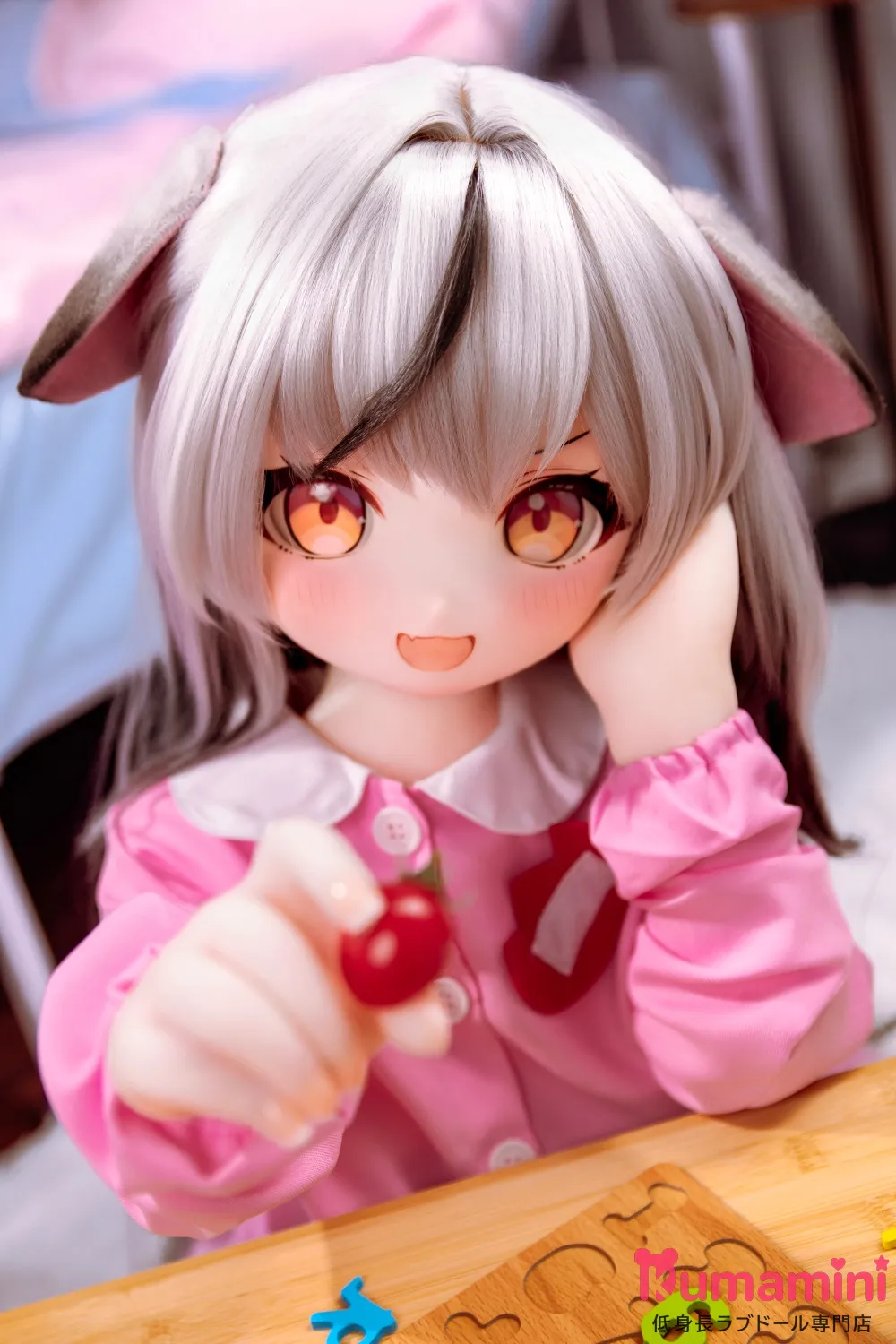JSL DOLL 120cm AAカップ 小奈 動物耳 かわいいピンク衣装 二次元ラブドール 宣伝画像はソフビ製ヘッド+TPE製ボディ