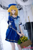 藍衣装のリアルラブドール 楽しそうな姿 155cm