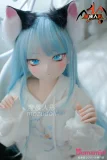 正面顔 可愛いアニメラブドール 水色アイ mozuDOLL