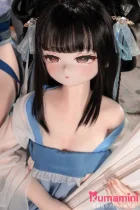 MOZU DOLL【A級】141cm バスト大 婉玲 黒髪 中国風 アニメラブドール 宣伝画像は硬めビニールヘッド＋TPE製ボディ 水転写メイク