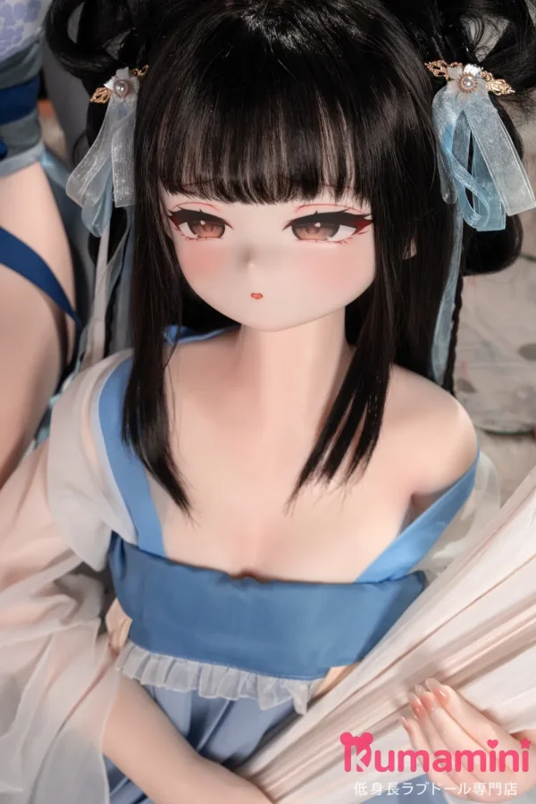 MOZU DOLL【A級】141cm バスト大 婉玲 黒髪 中国風 アニメラブドール 宣伝画像は硬めビニールヘッド＋TPE製ボディ 水転写メイク