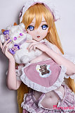 ぬいぐるみを持つダッチワイフ メイド風 140cm ピンク肌