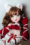 エルフ耳 口開け表情の美少女ラブドール 花柄衣装 140cm