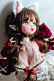 赤白の衣装 横向きポーズ セックスドール リボン付きの美少女